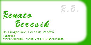 renato bercsik business card